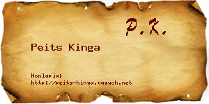 Peits Kinga névjegykártya